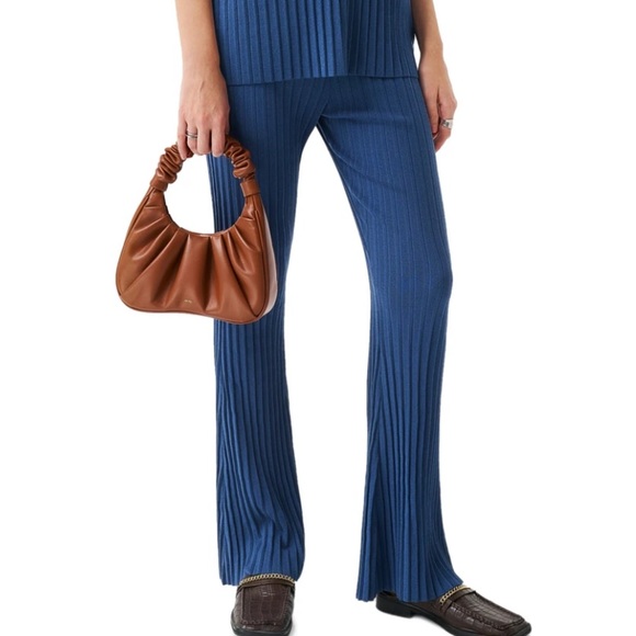 Tag On Vegan Leather Cognac Brown Ruched Puff Designer Handbag Purse Fashion Bag - Picture 3 of 10